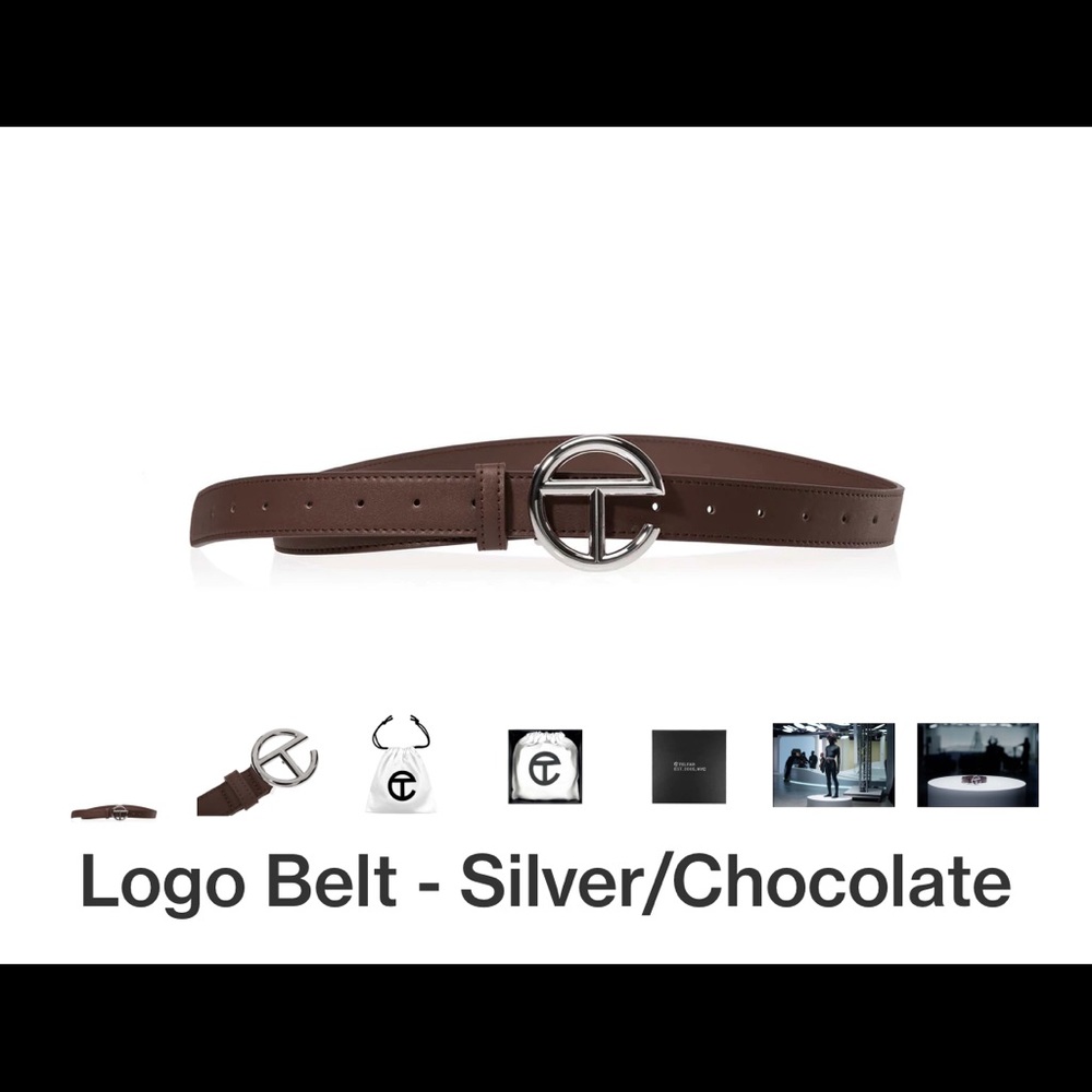 Telfar Logo Belt Chocolate NWT